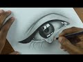 How to draw realistic eye with tears for beginners || eyes drawing tutorial