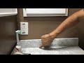 Installing The Side splash On Bathroom Vanity