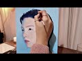 BTS SUGA Oil Painting Timelapse | Realistic Portrait Painting