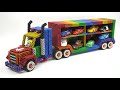 DIY - How To Make Lightning McQueen Transport Truck with Magnetic Balls (ASMR) | Magnetic Man 4K