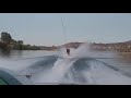 David barefoot skiing off Bethanga bridge Hume Weir