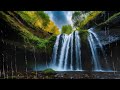 Waterfall Sounds In The Rain | Rainy Waterfall For Sleep & Stress Relief
