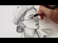 Real time portrait sketch walkthrough