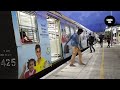 Train arrival in Guindy Railway station in  electric train arrival lTambaram to  beach
