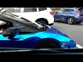 Illegally Parked Chrome Blue Lamborghini
