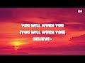 Whitney Houston, Mariah Carey - When You Believe - (Lyrics)