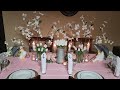 Kissing in the Rain || April Showers Bring May Flowers Tablescape for Two #aprilshowersmayflowers24