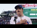 Stefan Xidas Sings the National Anthem at Wrigley Field