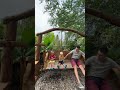 Dad and the kids enjoying the swings together. Cute Kids video!