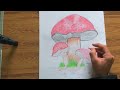How to draw 3D Mushroom  full tutorial # step by step # by Abbas khan