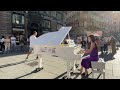 Street Piano Performance | Moon River - Breakfast At Tiffany's (Piano Cover) | YUKI PIANO