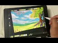 Art Set 4 digital oil painting | sunny big tree painting tutorial for beginners