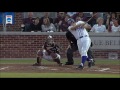 Catcher helmet EXPLODES when hit by foul ball - CWS 2016