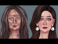 ASMR Homeless old woman transformation makeup animation #1 | 메이크업애니메이션