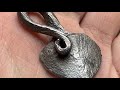 Forging a wrought iron leaf keychain