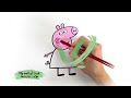 Learn HOW TO DRAW PEPPA PIG - Easy drawing and coloring for kids