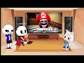 undertale & adventure time, skelebros and Finn react to SMG4 Mario reacts to Nintendo memes 1 part 2