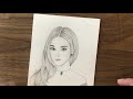 How to draw a pretty girl with long hair