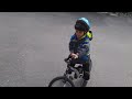 Joey rides a bike