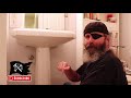 Pedestal Sink Installation - So Easy You Can Do it from the Toilet!