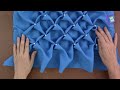 💙💙Cojín Drapeado Campanitas💙💙 Capitone-Smocking Cushion-Fabric Manipulation