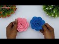 DIY - Rose Flower From Glitter Paper | How To Make Rose Flowers | Foam Paper Rose | Paper Flower