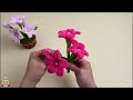 How to make a Lilies flower mini Pot ! #hms2