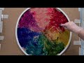 #1486 WOW! Huge Rainbow Reverse Ink Drop Resin Bowl