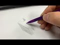 Easy 3D Drawing Step-by-step for beginners on paper