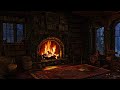 Cozy Rain Sounds for Relaxing - Thunderstorm in Modern Rustic Living Room - Rain Thunder, Fireplace