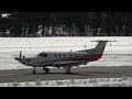 Majestic Swiss Alps: Pilatus PC-12 OE-ESM's Breathtaking Take-Off from Samedan