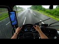 POV Nikotimer going back from Germany to Netherlands and rainy day