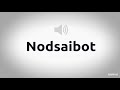 How to Pronounce Nodsaibot?