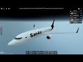 Roblox San Air Business Class Flight   Boeing 737 800