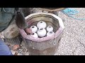 Vicente Garcia Raku Firing Crackle white vases