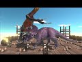 Therizinosaurus Fights on Tilting Tower Animal Revolt Battle Simulator