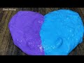 PURPLE vs BLUE I Mixing random into Glossy Slime I Relax with videos💕