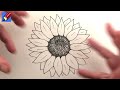 How to draw a Sunflower Real Easy - Step By Step Instructions