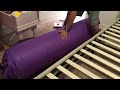 The unboxing peel of the Purple Mattress