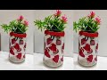 DIYwaste bottle craft/flower pot making with glass Jar/ ideasBottle Decorate करने का सबसे आसान तरीका