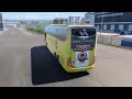 Bus Driving Simulator - Euro Truck Simulator 2 - Fun ride😊 - Steering Wheel Gameplay