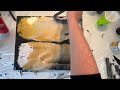 #93 Amazing Effect love the outcome 💛🖤 Acrylic pouring.#painting