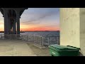 Walking under Belleair Causeway Bridge at sunset