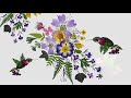 Art from pressed flowers 'Hummingbirds in The Dancing Garden'. ANIMATION INCLUDED!