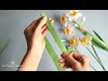 How to make Narcissus by crepe paper/ Hướng dẫn làm hoa Thủy Tiên bằng giấy nhún