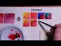 Cochineal Red comparison battle and mixes with Schmincke Retro Palette