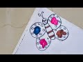 How to draw Easy butterfly drawing/ Simple and easy butterfly drawing tutorial/ Easy drawing ideas