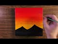 Easy Sunset Painting for Beginners | Acrylic Painting Tutorial Step by Step | Painting
