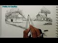 How to Draw|A #Village #pencil_Sketch Scenes