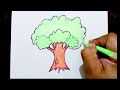 How to Draw a Simple Tree || Easy and Step by Step || Artation